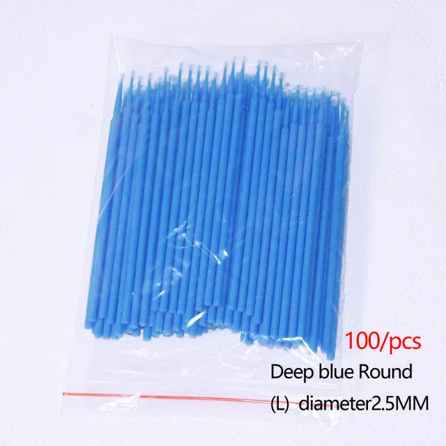 NICE FACE 100pcs/lot Disposable Swab Micro Brush Eyelashes Extension Individual Lash Glue Removing Makeup Tools for eyes make up