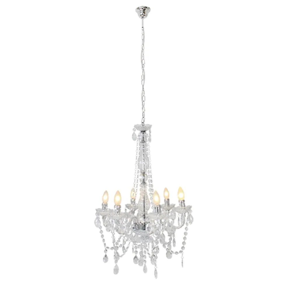 Octave Metal and Crystal Chandelier Light Black | Clear