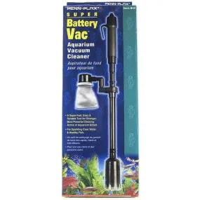 Penn Plax Super Battery Vac Aquarium Vacuum Cleaner - Super Battery Powered Aquarium Vacuum