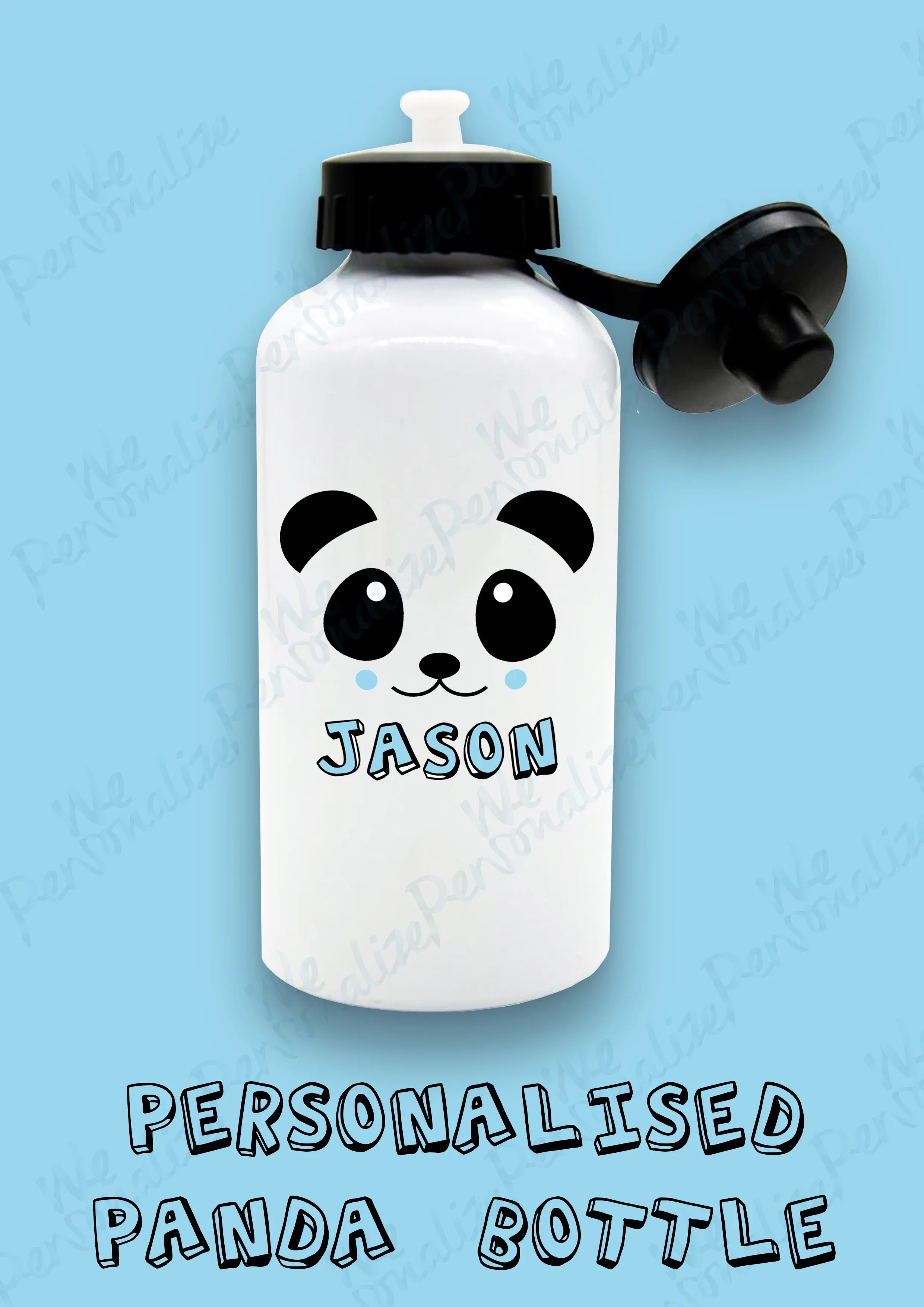 Personalised Kawaii Panda Water Bottle