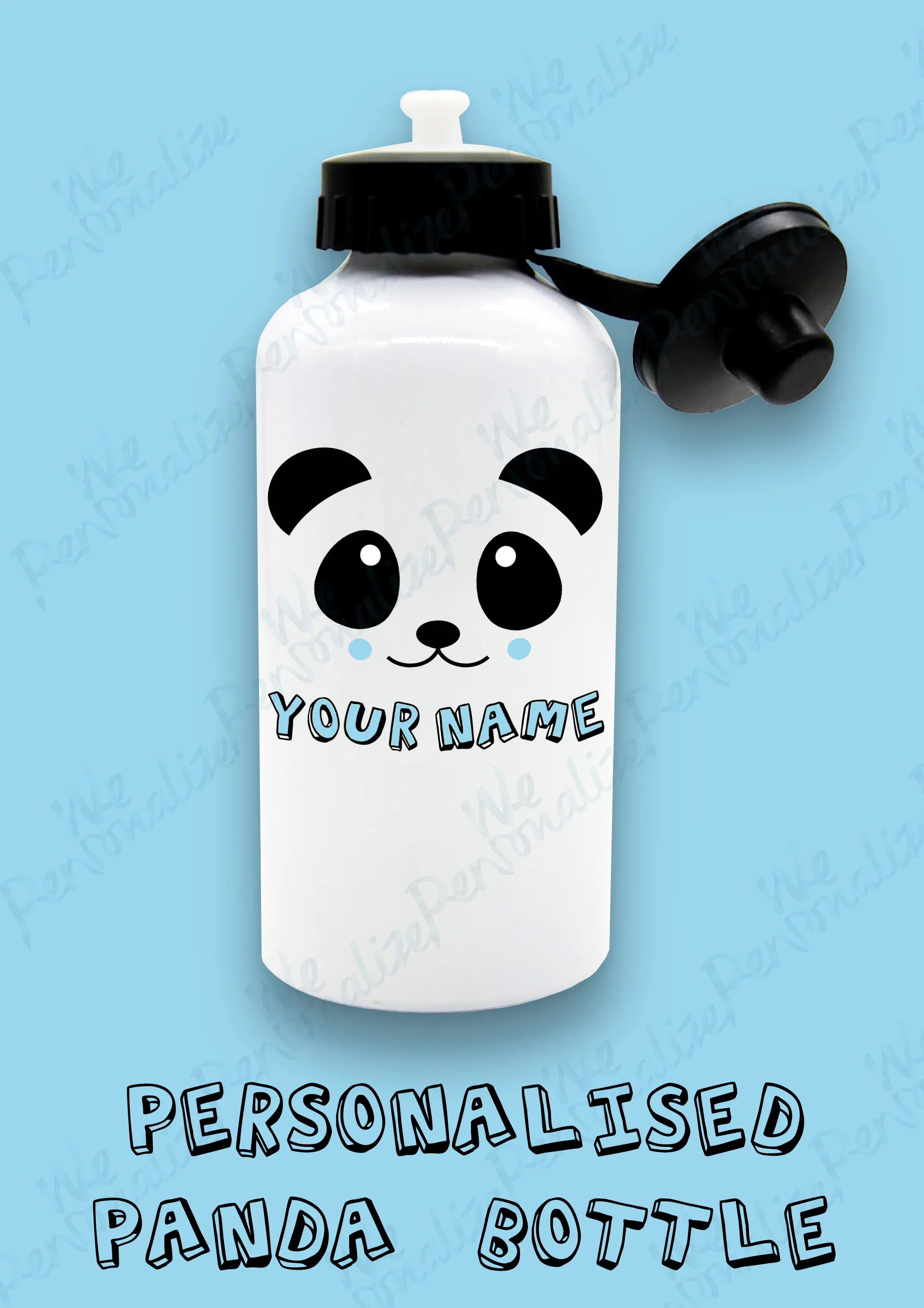 Personalised Kawaii Panda Water Bottle