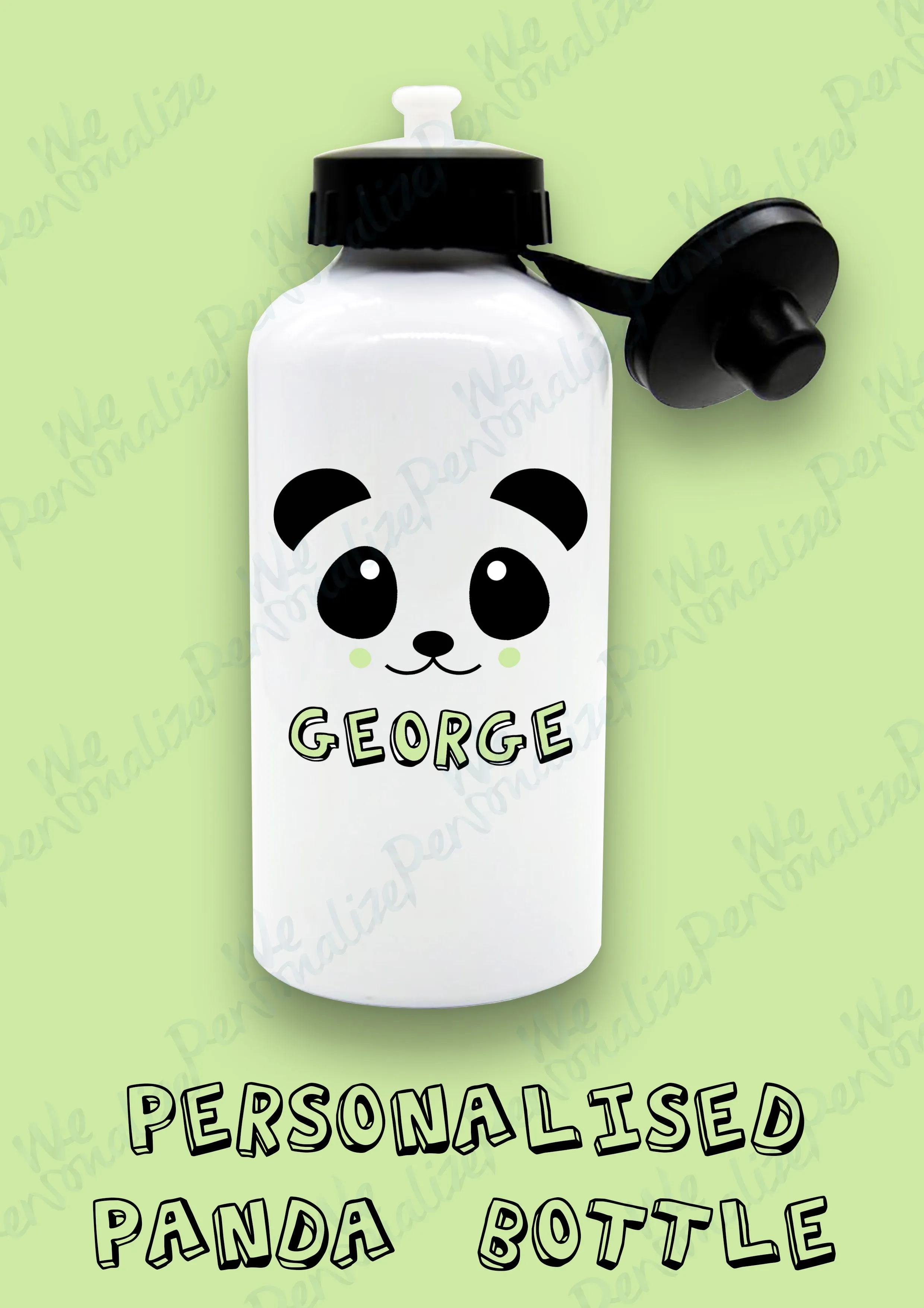 Personalised Kawaii Panda Water Bottle