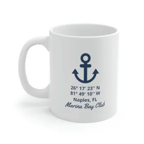 Personalized Latitude Longitude Ceramic Beach Coffee Mug