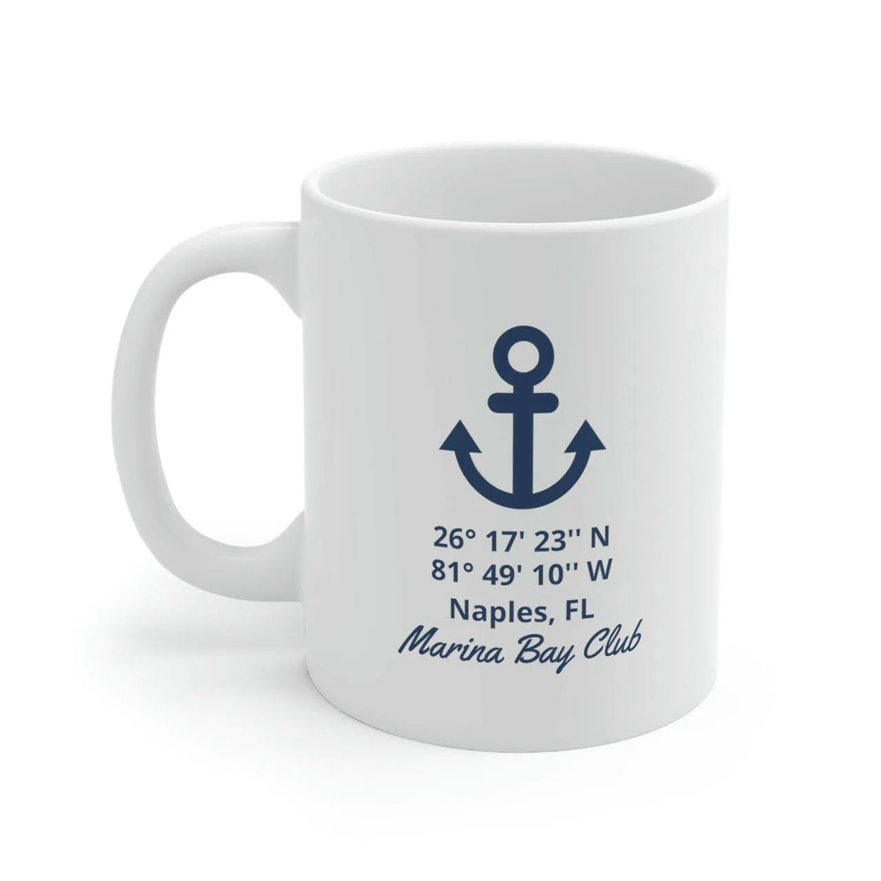 Personalized Latitude Longitude Ceramic Beach Coffee Mug