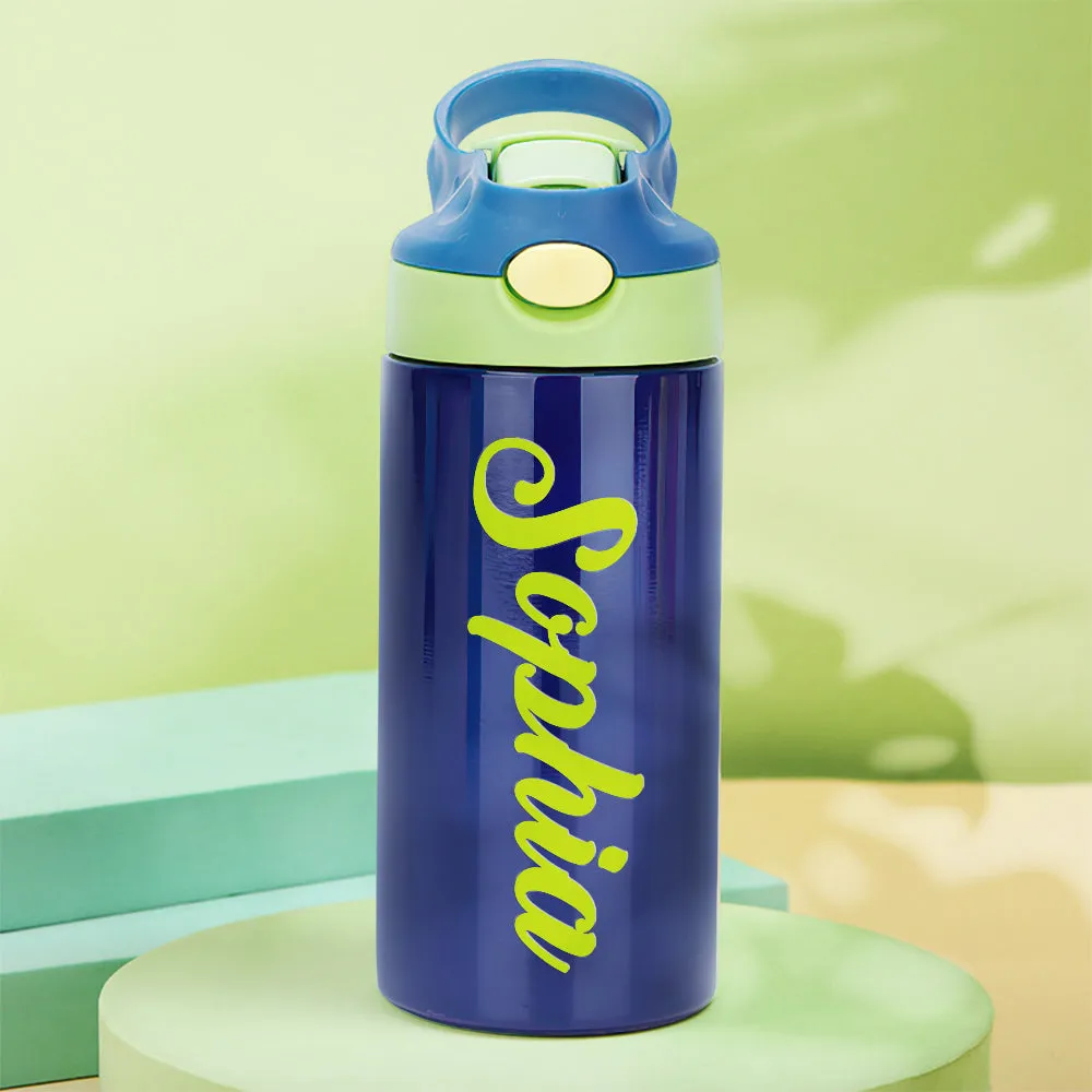 Personalized Name Water Bottles Custom 12oz Water Bottles Cute Back to School Gifts for Kids