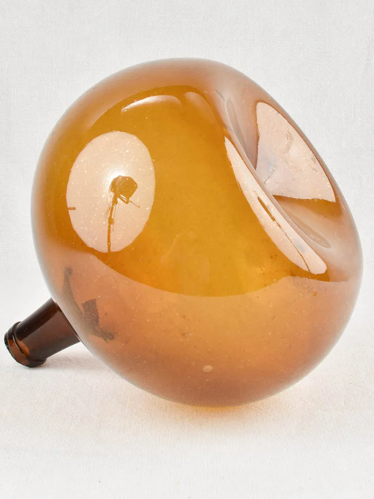 Petit blown glass demijohn - amber 12¼"