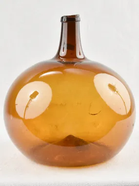 Petit blown glass demijohn - amber 12¼"