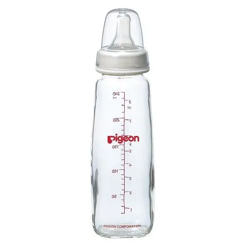 Pigeon Slim-Neck Nursing Glass Bottle - 240ml