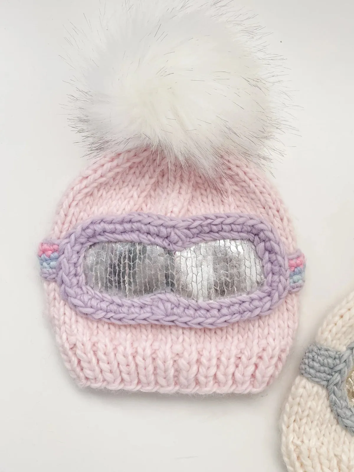 Pink Ski Goggle Hat