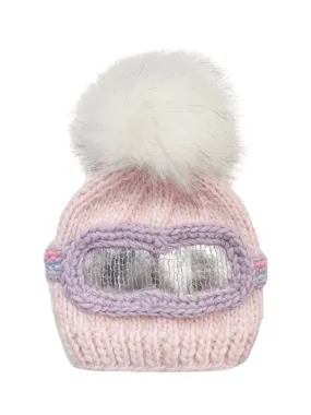 Pink Ski Goggle Hat