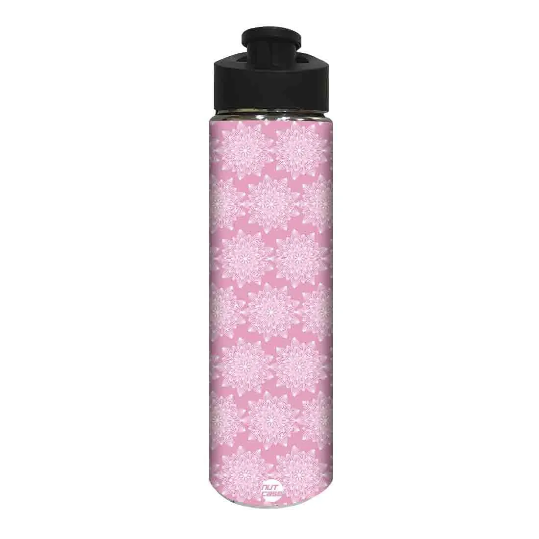 Pink Steel Bottle Water Bottle for Girls - Flower