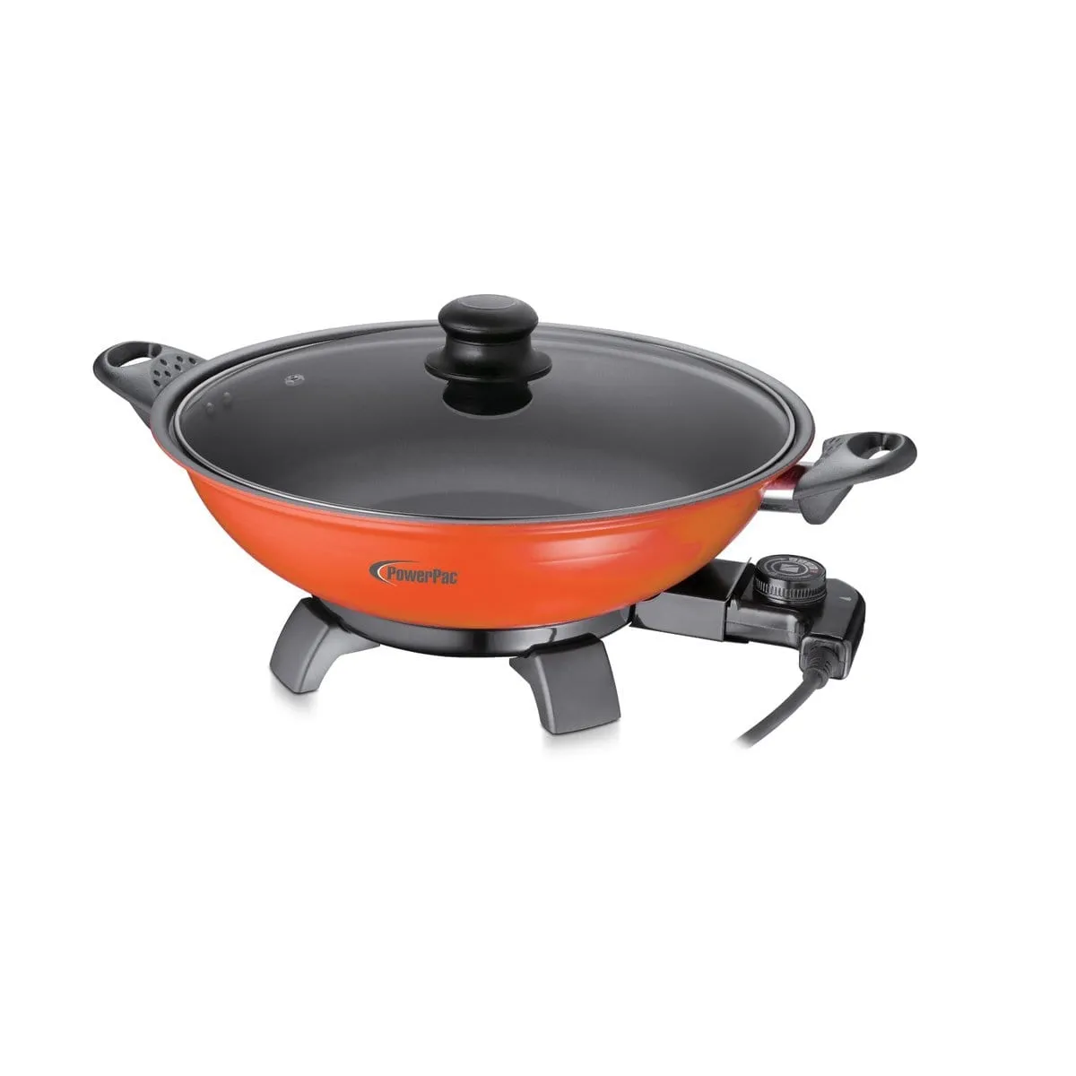 POWERPAC PPEC812 12 INCH ELECTRIC WOK & STEAM BOAT