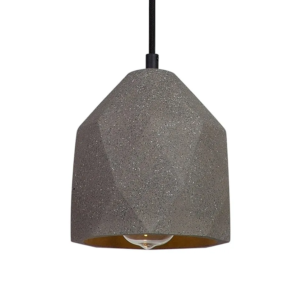 Prism Cement Pendant Light Grey