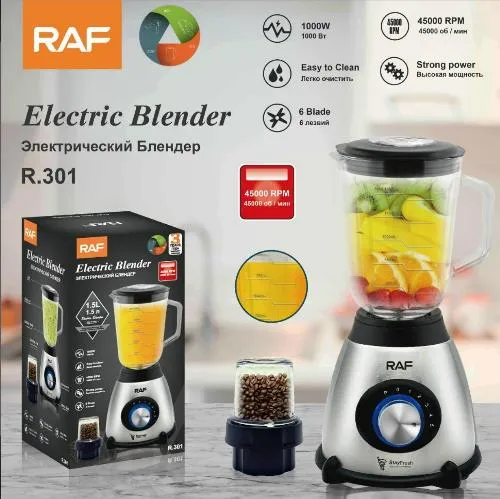 Raf Blender, 6Blads, 1000Watts, Silver