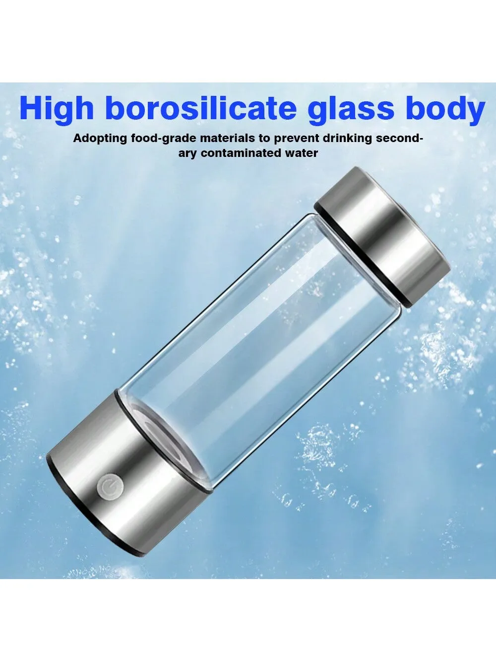 Rechargeable Portable Hydrogen Water Bottle, Hydrogen Water Bottle Generator For Travel, Home, Office Use