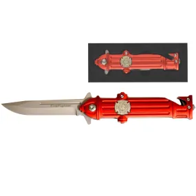 Red Hydrant Fire Fighter Rescue Pocket Knife