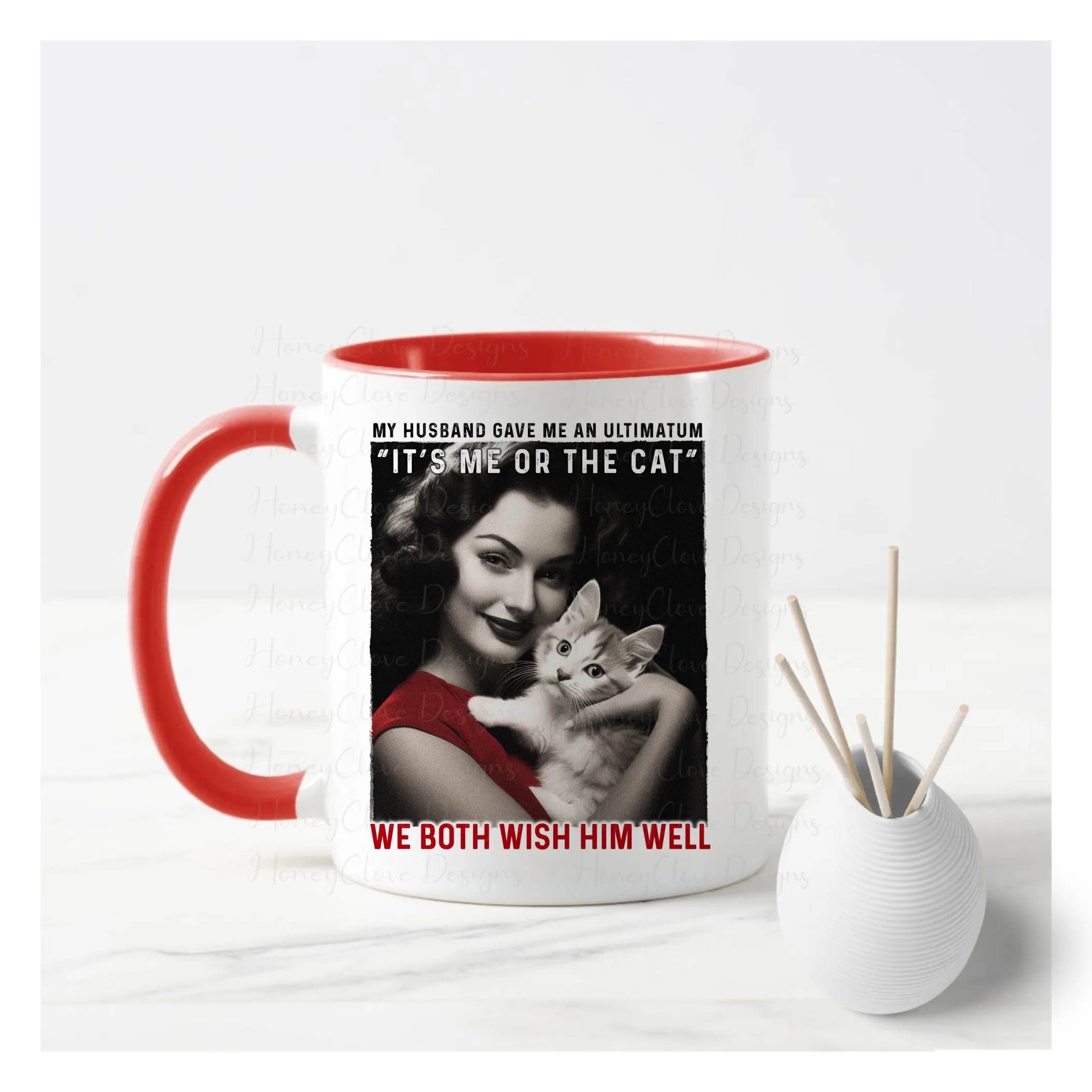 Retro Husband V Cat Mug