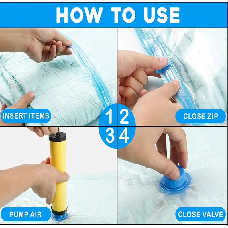 Reusable Vacuum Bags with Pump