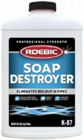 Roebic K-87SD-Q4 32 oz Professional Strength Soap Destroyer Digester Drain & Septic Tank Cleaner - Quantity of 4