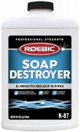 Roebic K-87SD-Q4 32 oz Professional Strength Soap Destroyer Digester Drain & Septic Tank Cleaner - Quantity of 4