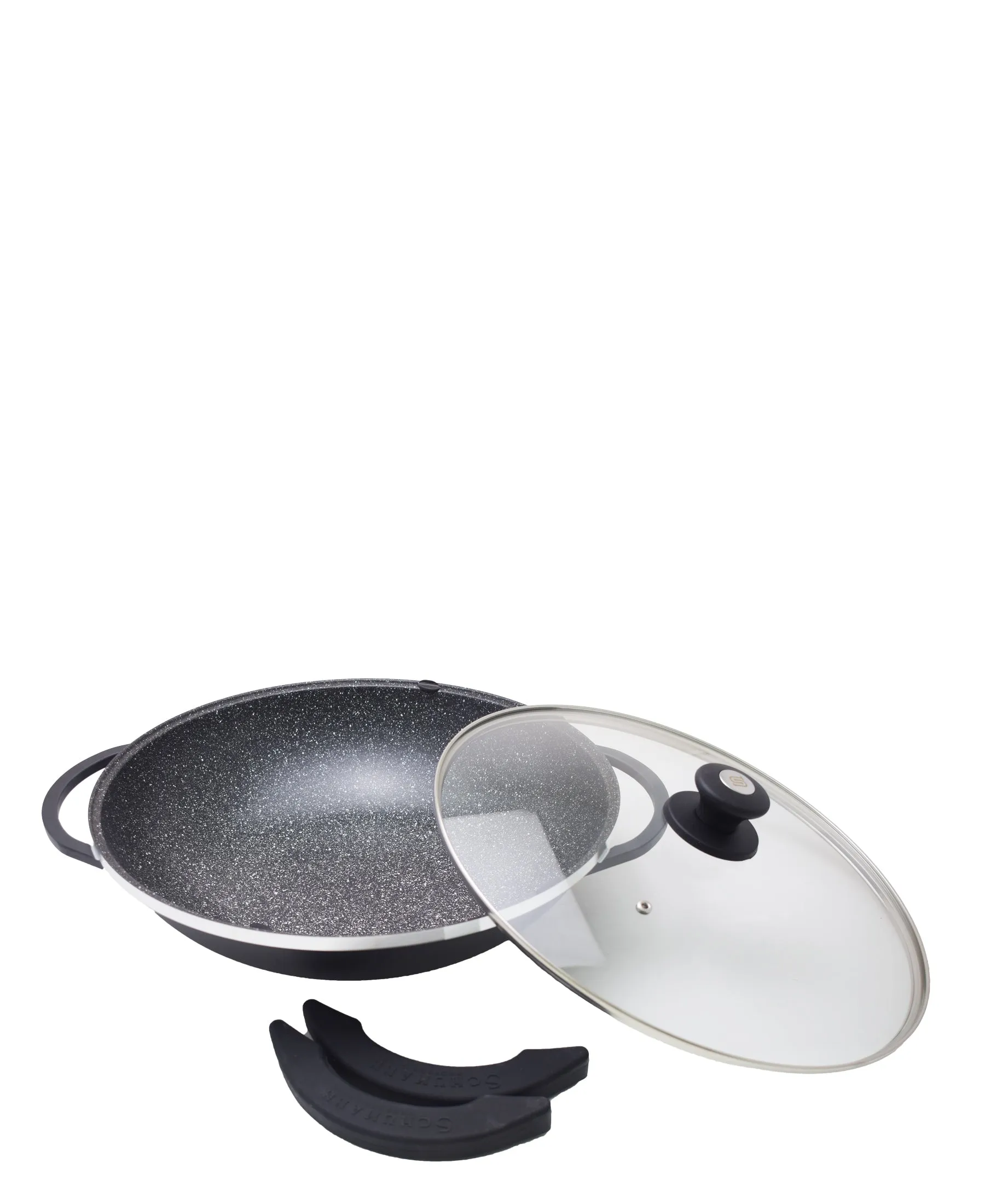 Schumann 36cm Two-Handle Wok - Black