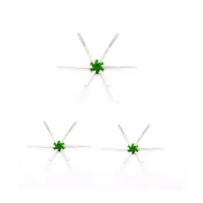 (Set of 3) Replacement Side Brushes with 6 Bristle Arms for iRobot Roomba Robot Vacuum Cleaner - White