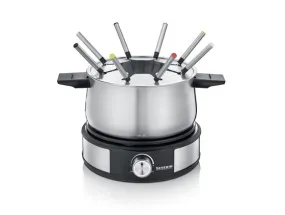 Severin FO2471 met easy clean, fondue pan en bakplaat, 1,5 meter snoer