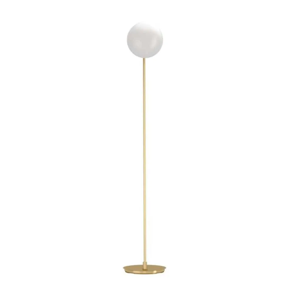 Shura Floor Lamp Gold | Opal Glass