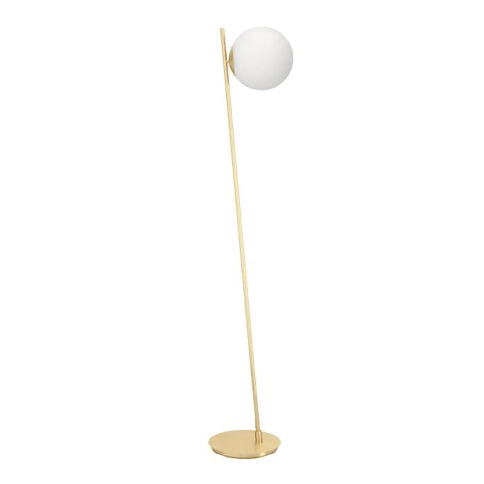 Shura Floor Lamp Gold | Opal Glass