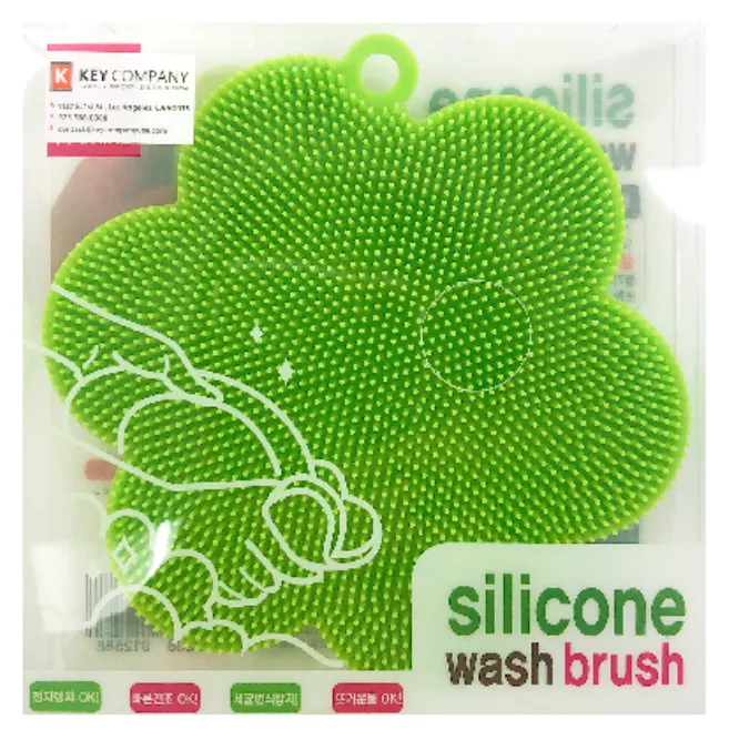 Silicon Wash Brush Flower (SC912588) Green/Orange