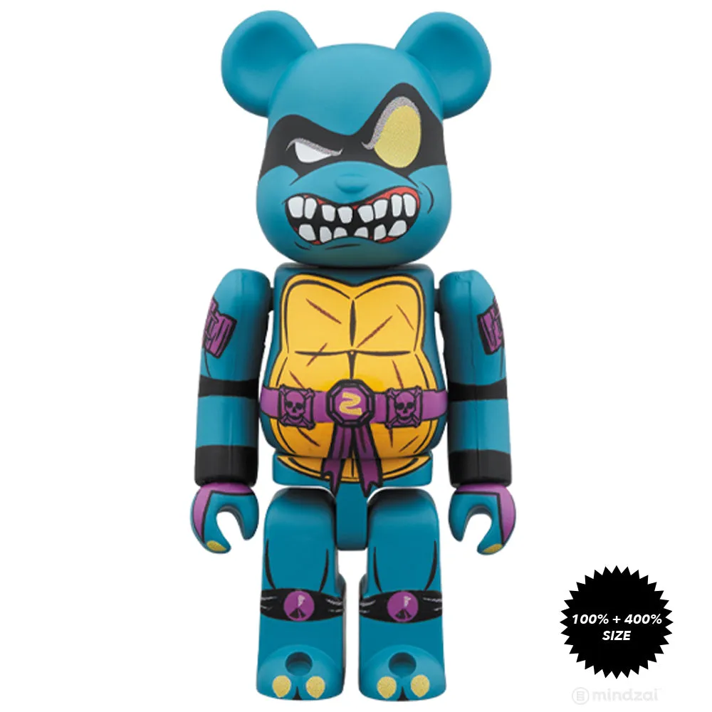 Slash Teenage Mutant Ninja Turtles TMNT 100%   400% Bearbrick Set by Medicom Toy