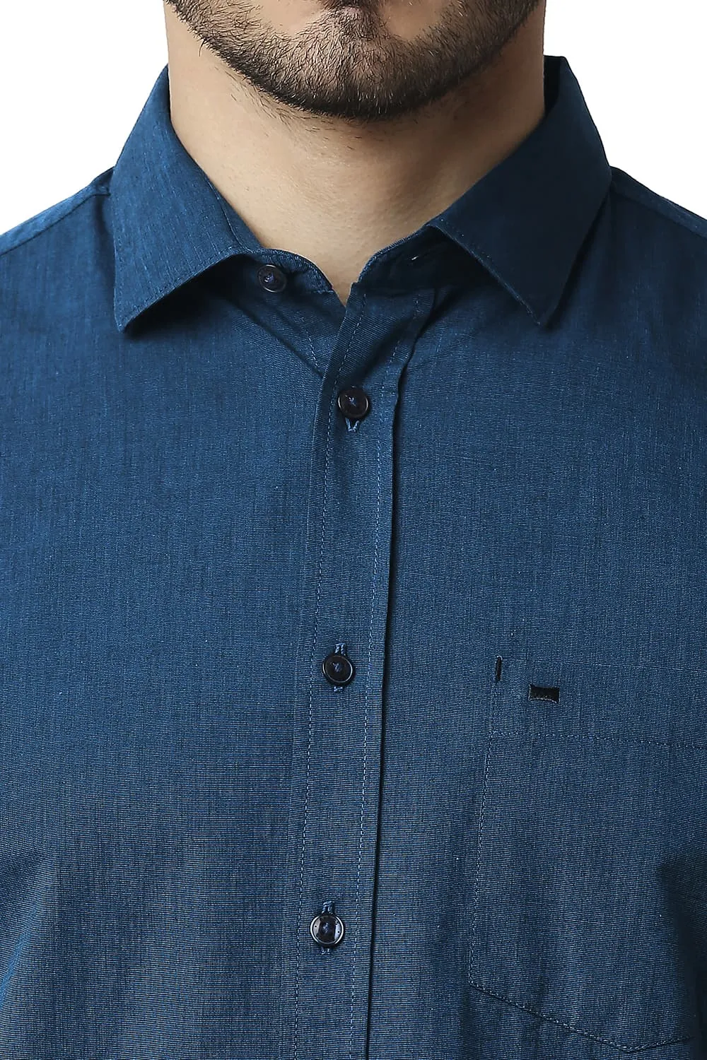 Slim Fit Fil-a-fil Halfsleeves Shirt