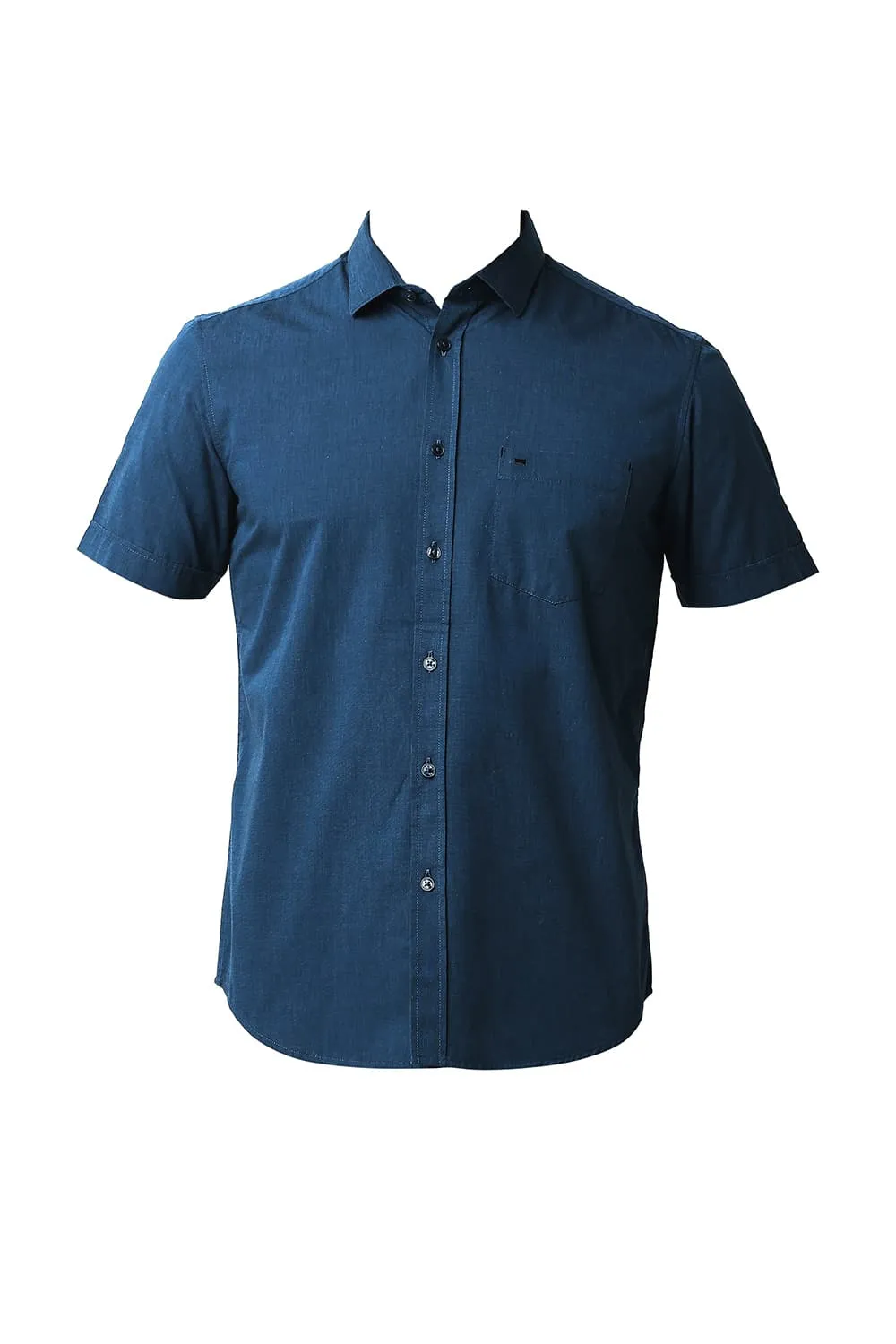 Slim Fit Fil-a-fil Halfsleeves Shirt