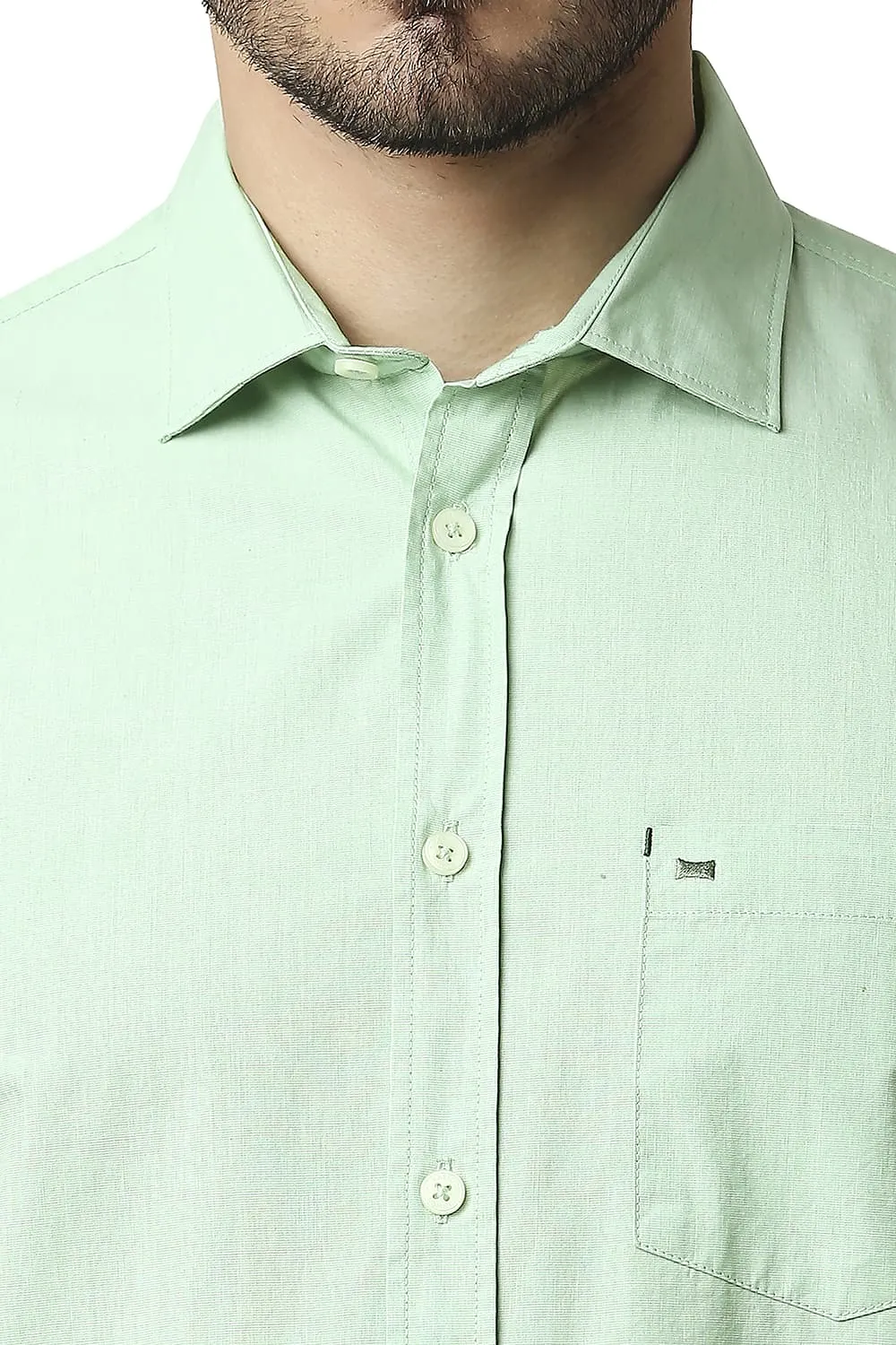 Slim Fit Fil-a-fil Halfsleeves Shirt