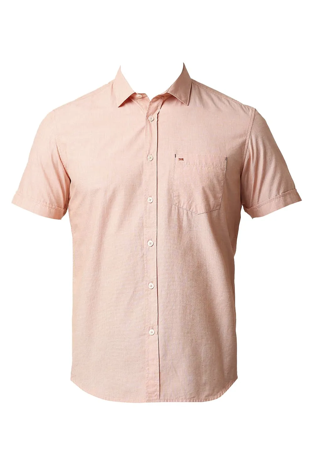 Slim Fit Fil-a-fil Halfsleeves Shirt