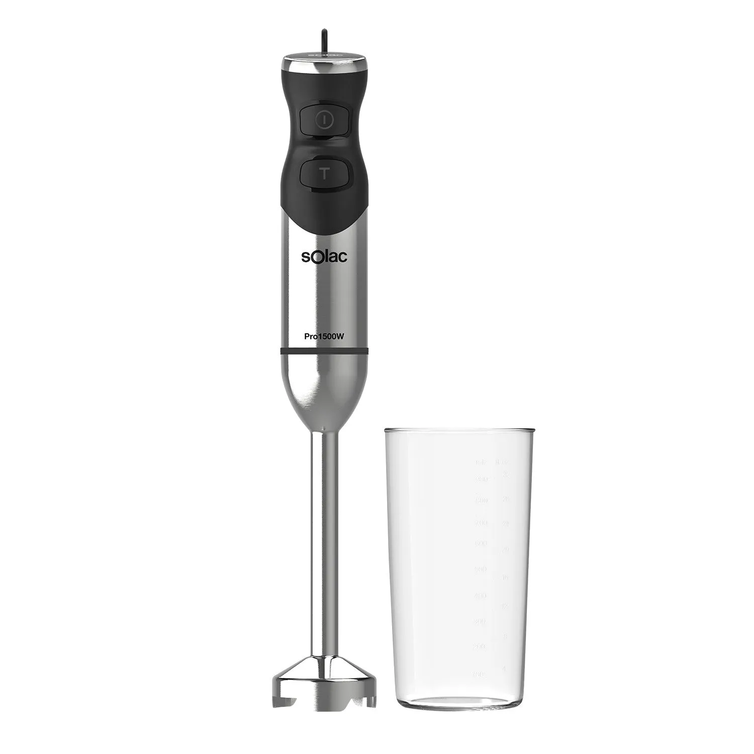 Solac Hand Blender Silver 1500 Watt / Cup / Stainless Steel Blades