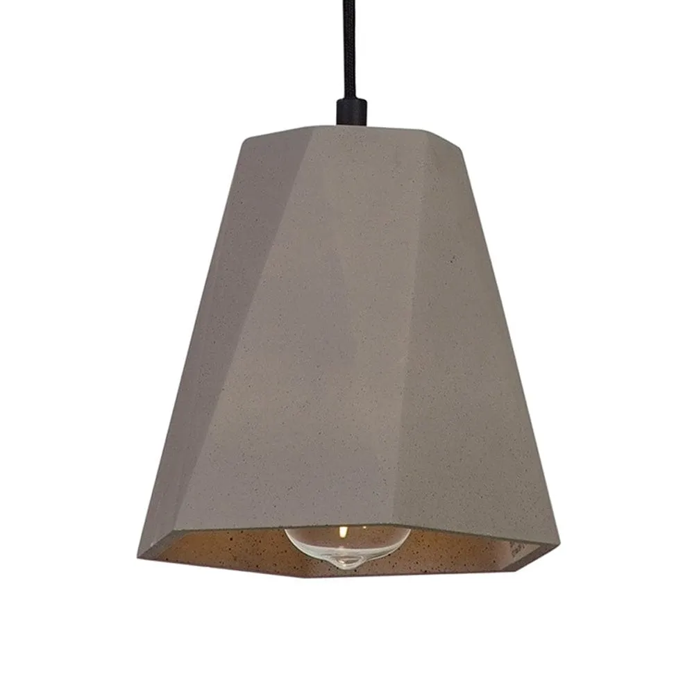 Spiral Cement Pendant Light Grey