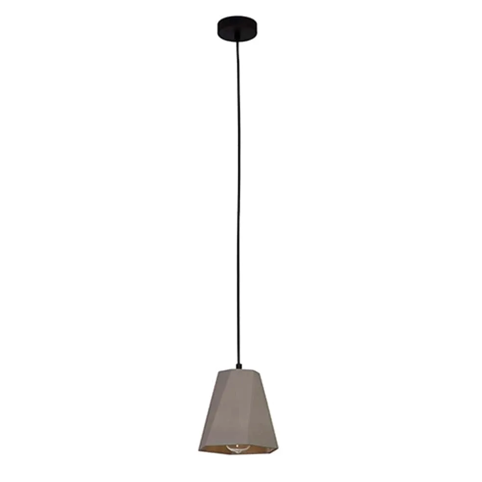 Spiral Cement Pendant Light Grey