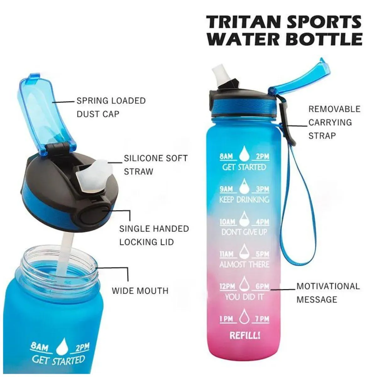 Sport Bottle 1000 ml (Assorted)