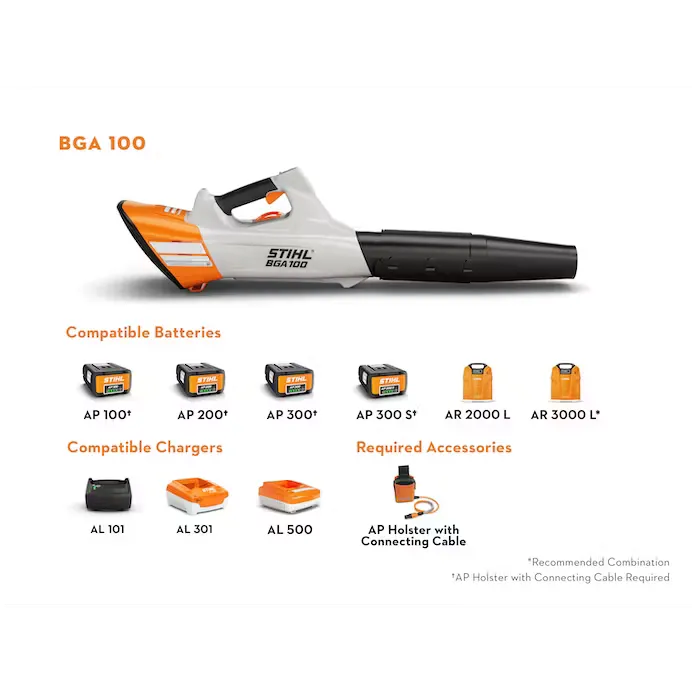 Stihl | BGA 100 Battery-Powered Blower | w/o battery & charger (4866 011 5901 US)