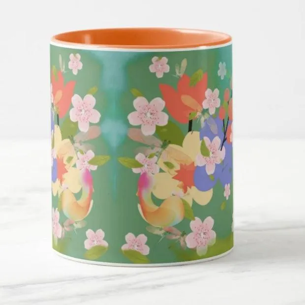 Summer Floral Print Coffee Mug C04