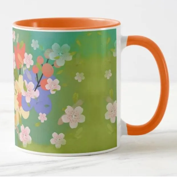 Summer Floral Print Coffee Mug C04