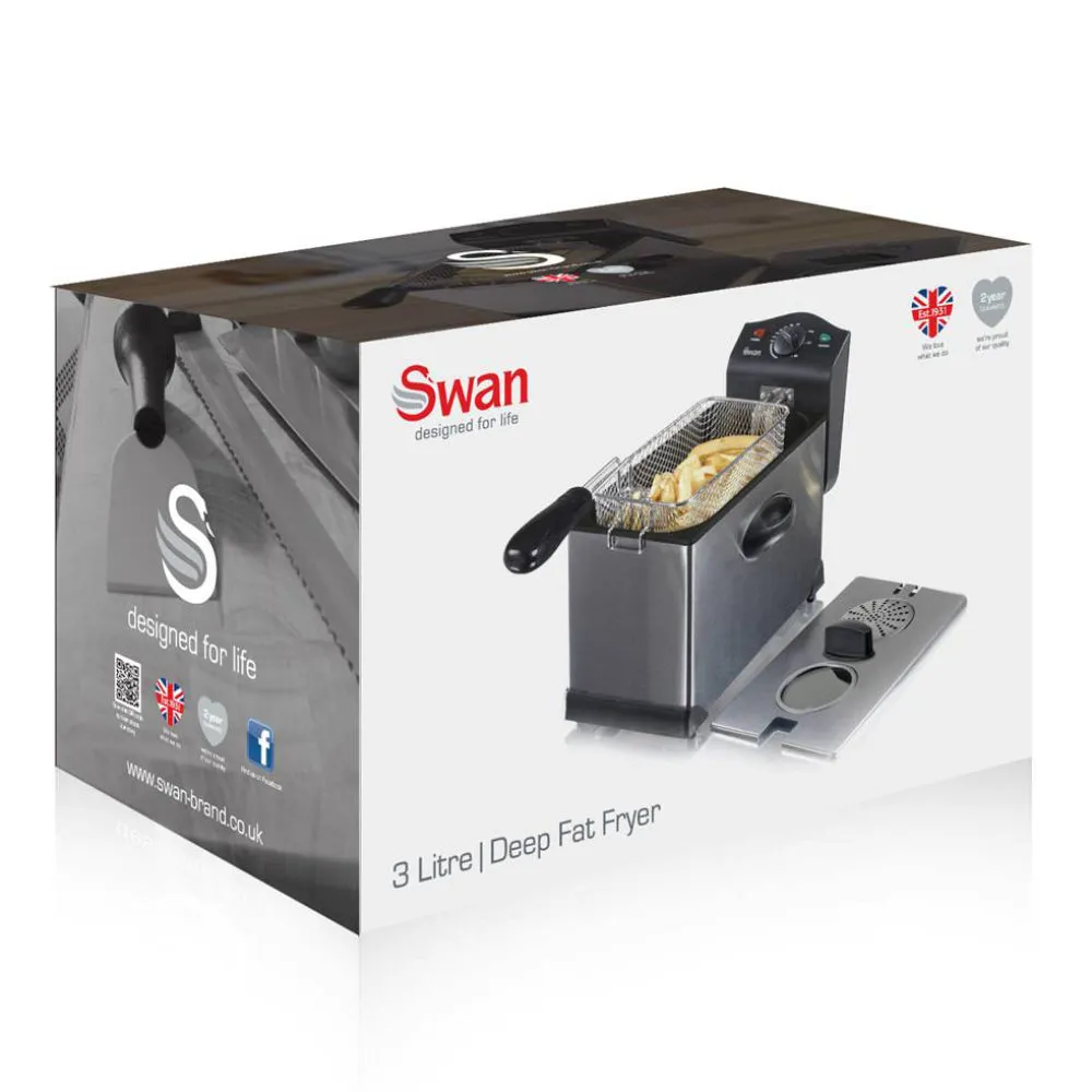 Swan Fryer 3L  - Stainless Steel