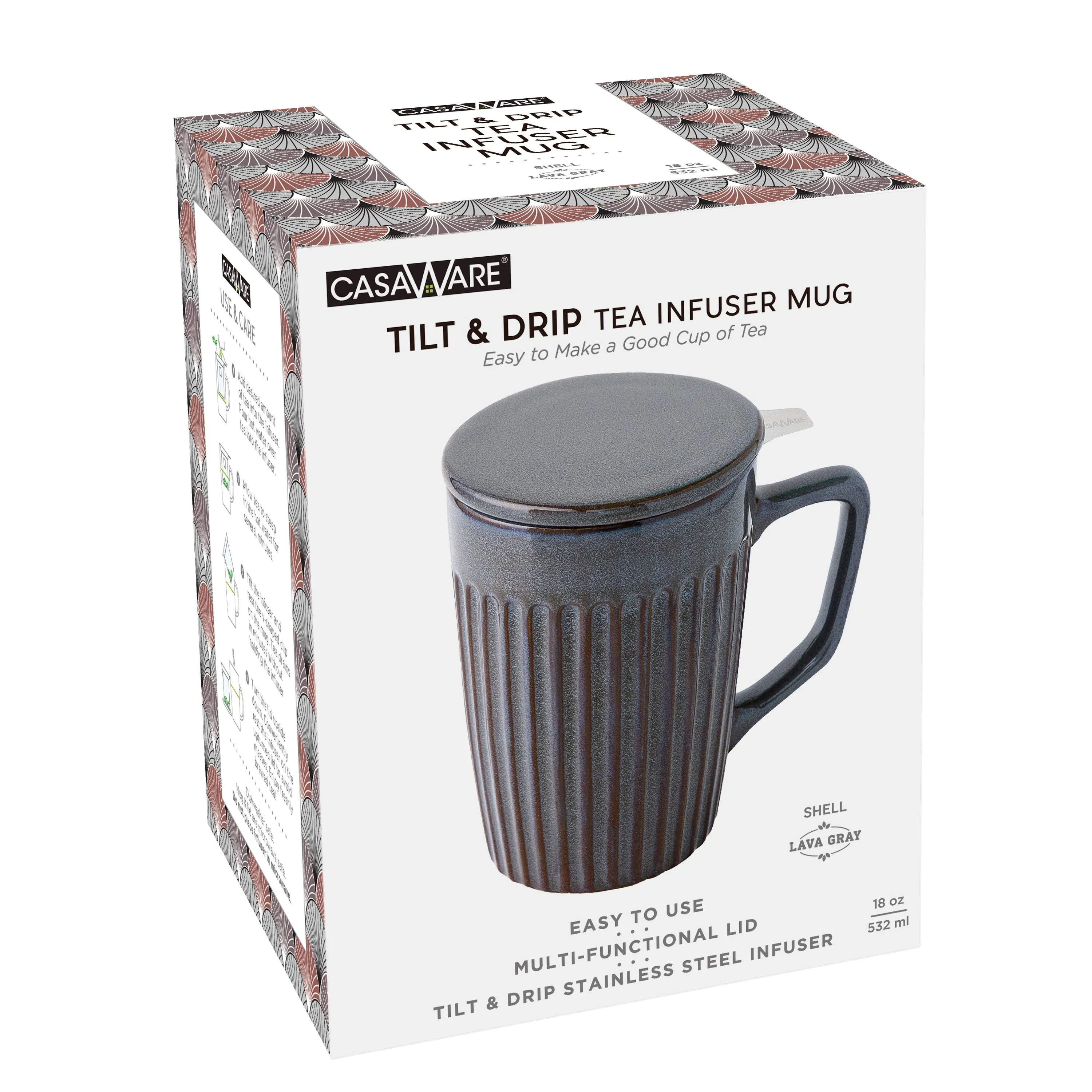 Tea Infuser Mug Shell 18oz