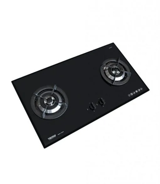 Tecno Uno T 222 TGSV Toughened Glass Hob (SCHOTT) Sparkling Black 86cm, V.V.S  2 Burners (2x Big)