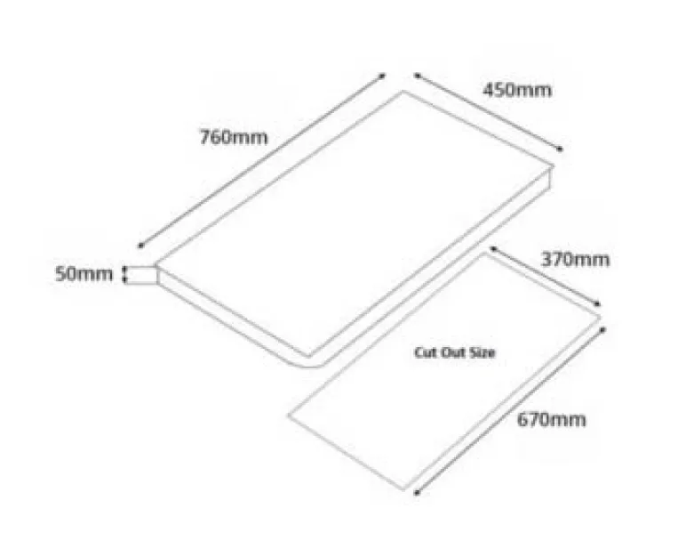 Tecno Uno TS 7633 TRSV Stainless Steel Gas Hob Stainless Steel 76cm, 3 Burner  (2x Big, 1x Medium)