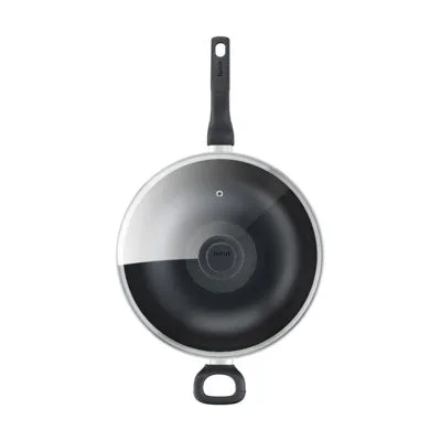 Tefal, Cook Easy Black Wokpan 32cm   glass lid – B5039495