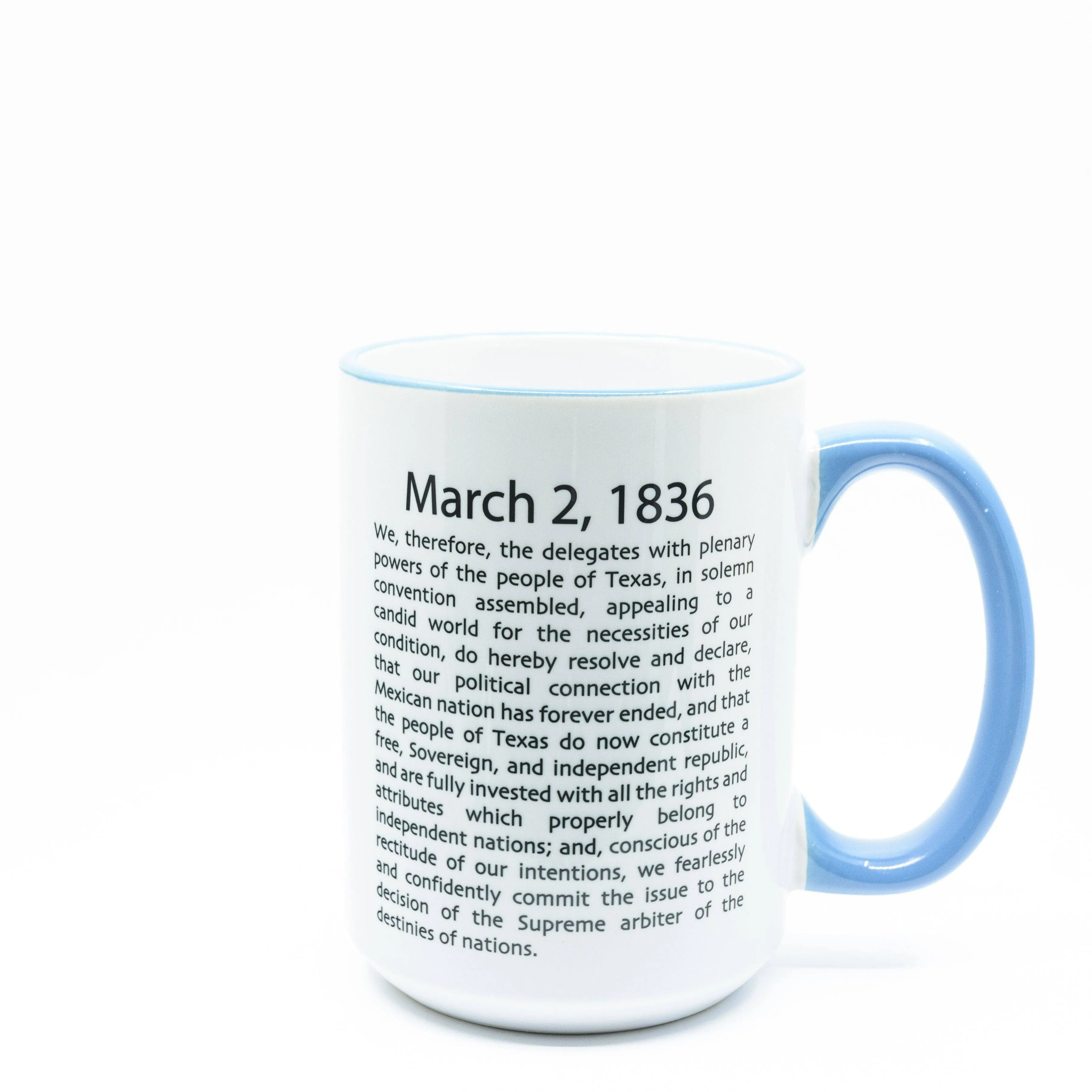 Texas Independence Ceramic Coffee Mug