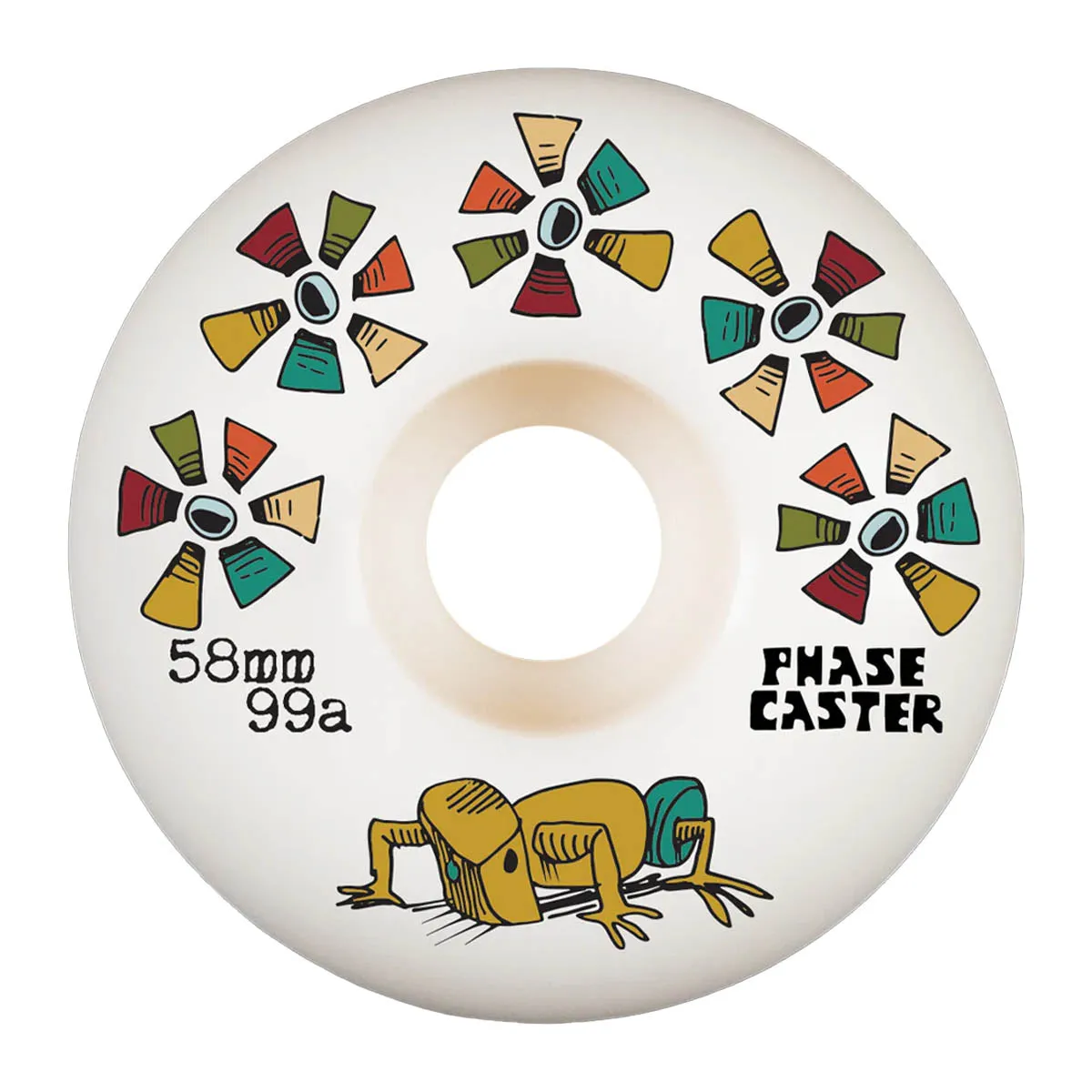 The Heated Wheel - Phasecaster Calyx 58MM 99A Skateboard Wheels