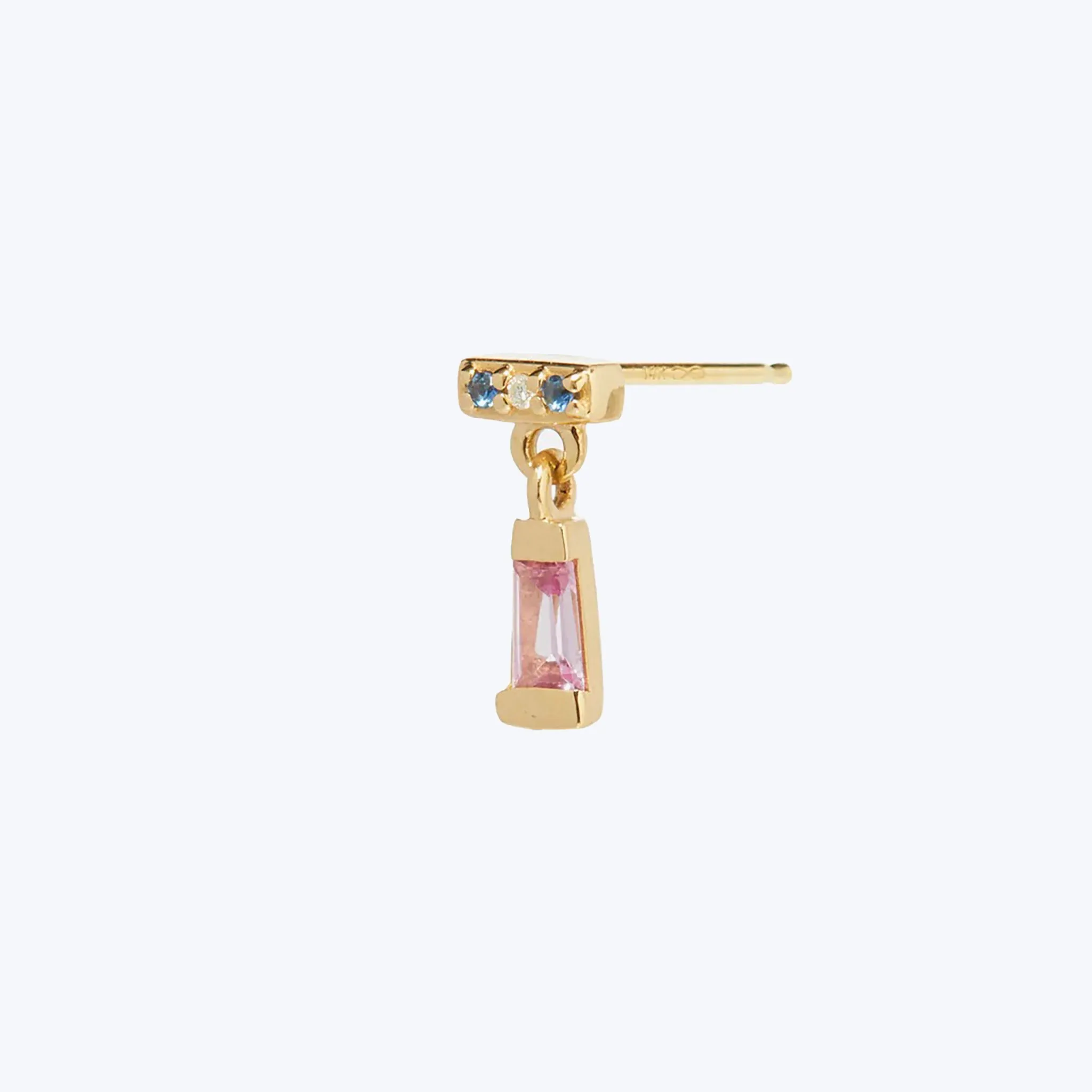 The Pink Sapphire Sway Stud